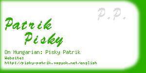 patrik pisky business card